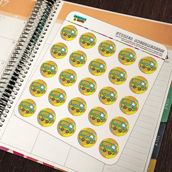 Scooby-Doo The Mystery Machine Planner Calendar Scrapbooking Crafting Stickers