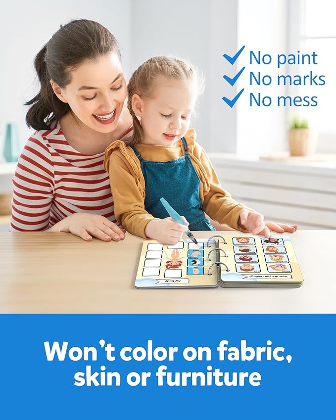 Coogam Water Painting Color Book - 12 Double Sided Water Color Book, Aqua Doodle Drawing for Kids Age 3-8 Year Old, Educational Learning Gifts for Birthday Christmas