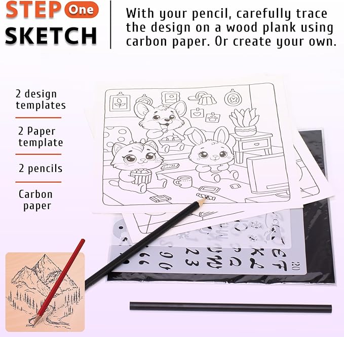 Poolfind Wood Burning Kit for Beginners – Complete Pyrography Tool Set with Adjustable Temperature Wood Burner Pen, DIY Craft Kits for Kids & Teens – Creative Art Gifts for Birthday & Christmas
