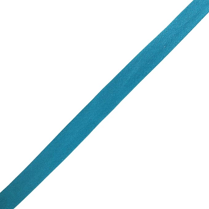 Mandala Crafts 55 Yards 1 Inch Teal Double Fold Bias Tape for Sewing - Bias Binding Tape for Quilting Binding, Hemming, Seam, and Fabric Piping