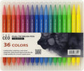 THE CEO Colored Pens Dual Brush Markers - 36 Vibrant Water-Based Markers for Bold, Smooth Creations - Drawing Pens with Precision Tips for Versatile Artwork - Ideal for Artists & More