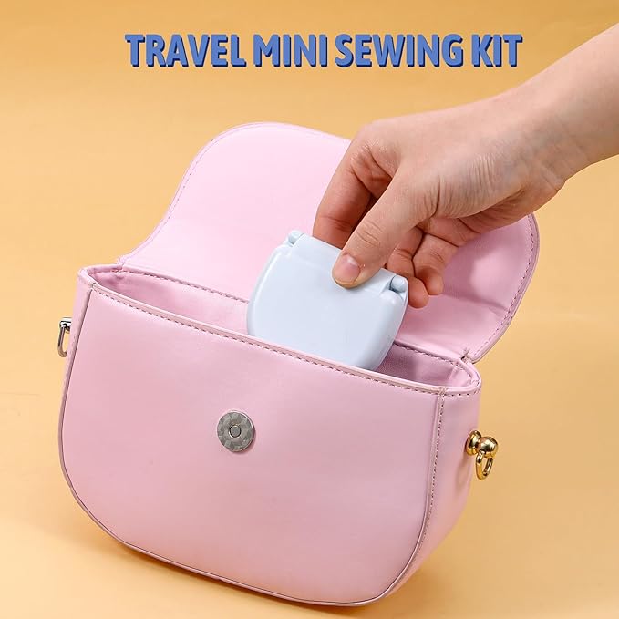 EupHHonycs 10 Pieces Mini Travel Sewing Kit Portable Travel Sewing Box Kit Portable Small Emergency Sewing Tool with Needle and Thread Scissors for Beginner Traveler Hotel Charity Homeless