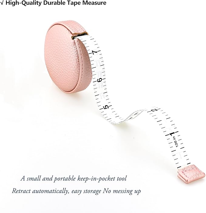 3m/120 Tape Measure Body Measuring Tape for Body Cloth Tape Measure for Sewing Fabric Tailors Medical Measurements Tape Dual Sided Cloth Tailor Craft Ruler Retractable(Pink)
