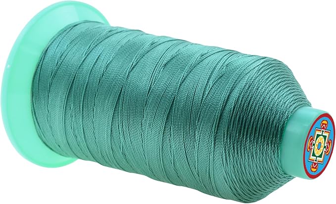 Mandala Crafts Size 207 630D T210 Bonded Nylon Thread - Aquamarine 800 YDs Tex 210 Heavy Duty Sewing Threads for Leather, Jeans, Weaving, Outdoor Marine Upholstery