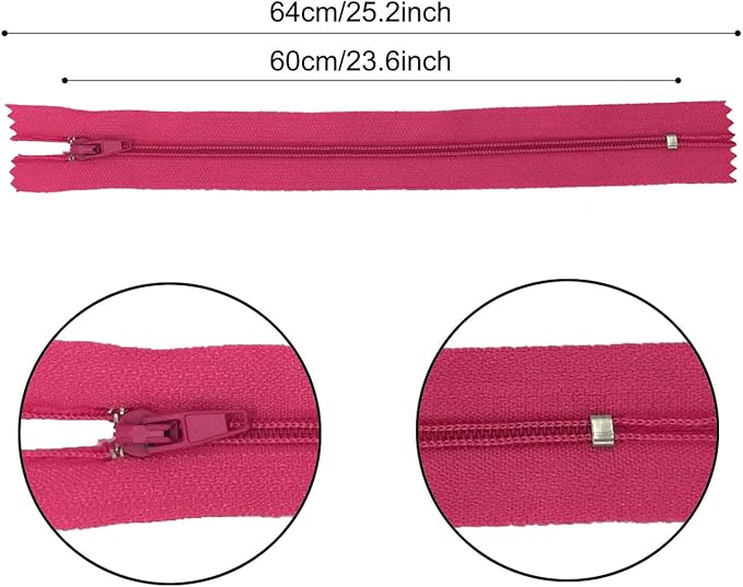 24 x 60 cm / 24 inch Multi-Coloured Nylon Reel Pullers for Sewing and Crafting 24 Colours