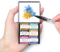 Mini Portable Handmade Artist Watercolor Paint Travel Metallic Box Set with 6 Solid Watercolor Half Pans (Each Capacity Approx 1.5ml).Mix Color 07