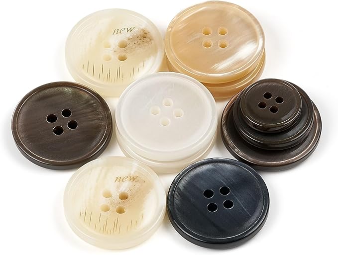 105Pcs Mixed Sewing Buttons,5 Color 4-Hole Craft Buttons,3 Size (15mm, 20mm, 25mm) Sewing Buttons for Clothes, Suitable for for DIY Crafts, Coats, Shirts, Pants, Shorts（Color5）