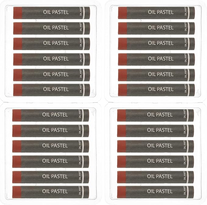 PATIKIL Brown Oil Pastels, 24Pcs Soft Oil Crayons Creamy Pastels Stick Art Supplies for Art Painting Drawing Blending Graffiti for Drawing Beginners Artists