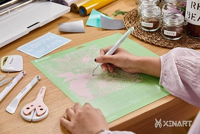 Cutting Mats for Cricut Maker 3,Explore 3,Maker,air 2,12x12 inch Standard+Light+Strong Grip 3 Mats Xinart 12x12" Variety Adhesive Replacement Cut Mats for Cricut