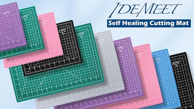 Density-upgraded 24" x 36" Large Self Healing Sewing Mat, Idemeet Rotary Cutting Mat 5-Ply Cut Board for Crafts Hobby Project, Scale Size 24" x 36", A1, Green