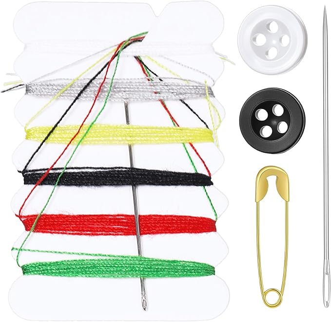 100 Sets Individual Travel Sewing Kit, Mini Sewing Kit for Basic Sewings Repair, Needle and Thread Kits for Emergency Wedding Day, Compact Sewings Kits Travel Essentials with Needles, Threads, Button