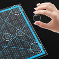 Transparent Soft Ruler Grips, 34 PCS (10 Large & 24 Small) Strong Adhesive Non-Slip Grips for Sewing Rulers Quilting Templates (Clear, 1 Pack)