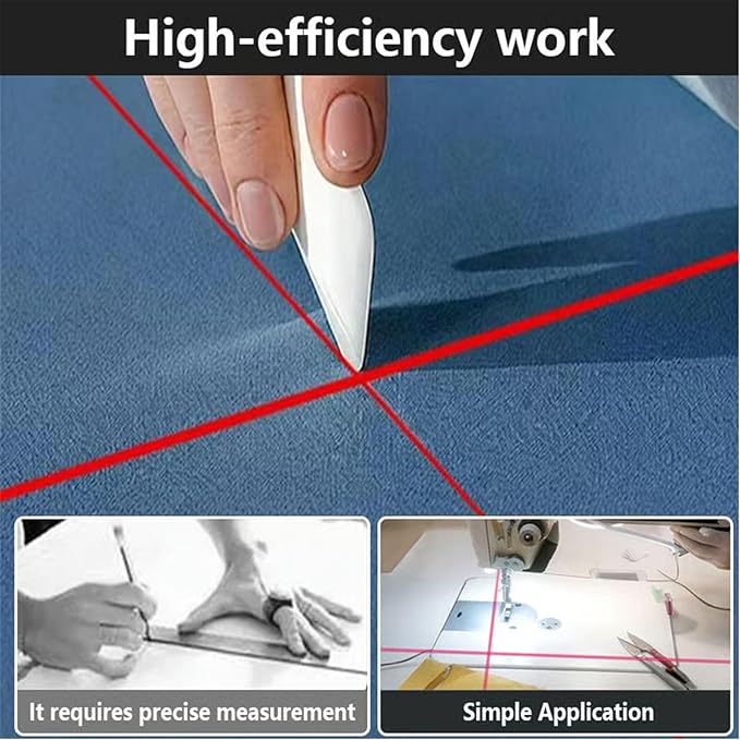 Magnetic Positioning Quilting Light for Sewing Machine, Projectable Line/Cross/Dot Projection, for Quilting, Piecing, Topstitching and Precision Sewing (Red-Straight line, 5MW)