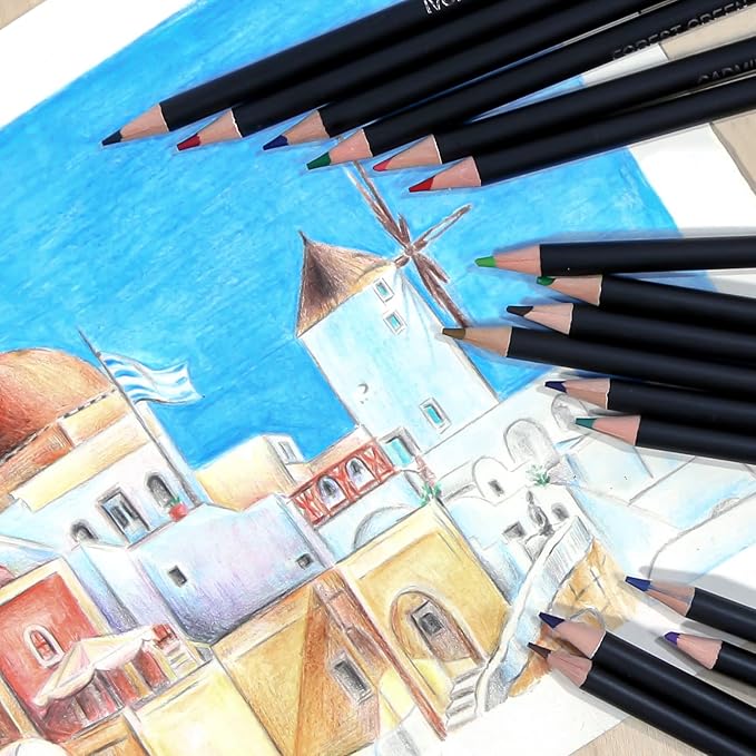 H & B 72 Colored Pencils Kit, Oil-Based Soft Core Art Supplies for Adults and Beginners, Ideal for Sketching and Shading, Professional Drawing Pencil Set