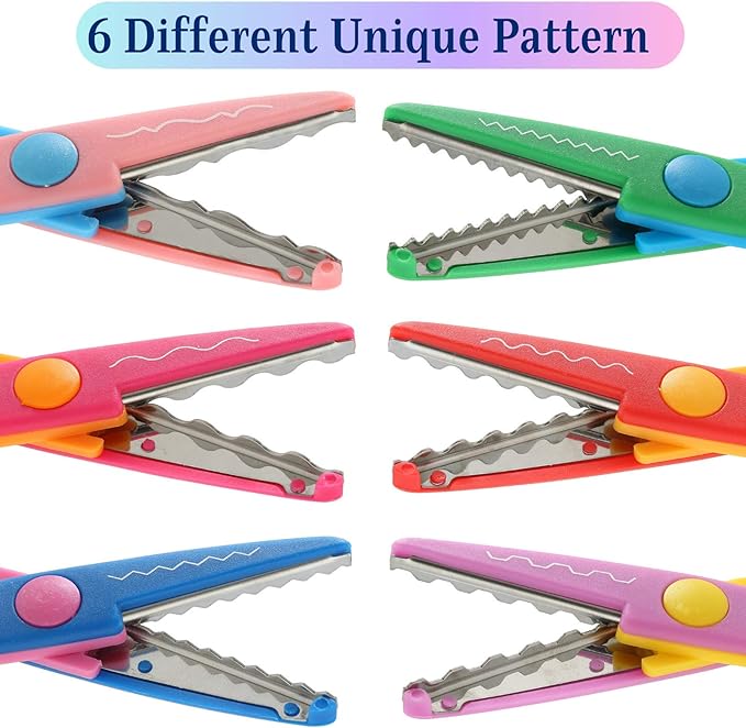 Mr. Pen Craft Scissors - Decorative Edge, 6 Pack, Zig Zag, Scrapbooking, Fancy, Pattern, Design