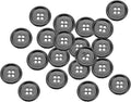 HARFINGTON 20pcs Metal Sewing Button, 20mm 4-Hole Round Suit Shirts Coats Clothes Sewing Buttons for Decoration Craft, Gunmetal