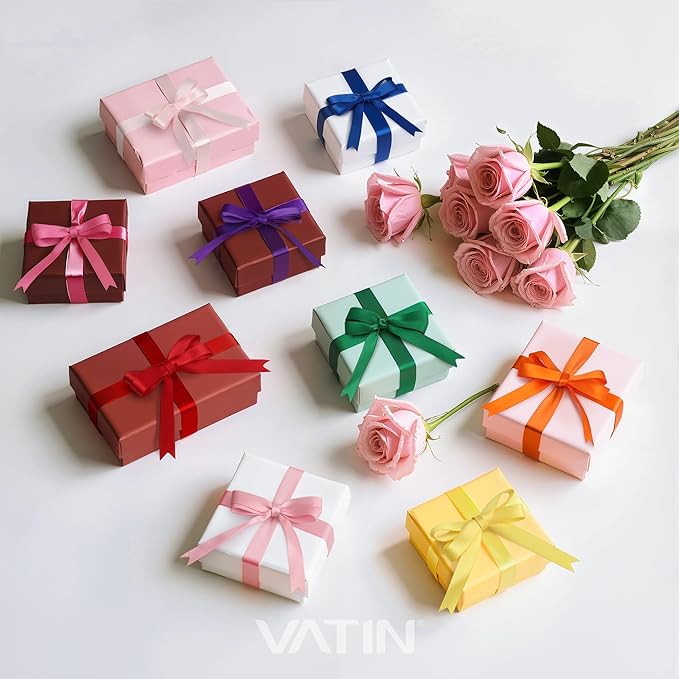VATIN Colorful Satin Ribbon Set, 3/8 Inch x 20 Colors,Total 100 Yards-Double Faced Ribbon for Gift Wrapping Craft，Birthday Decorations,Baby Shower Decorations