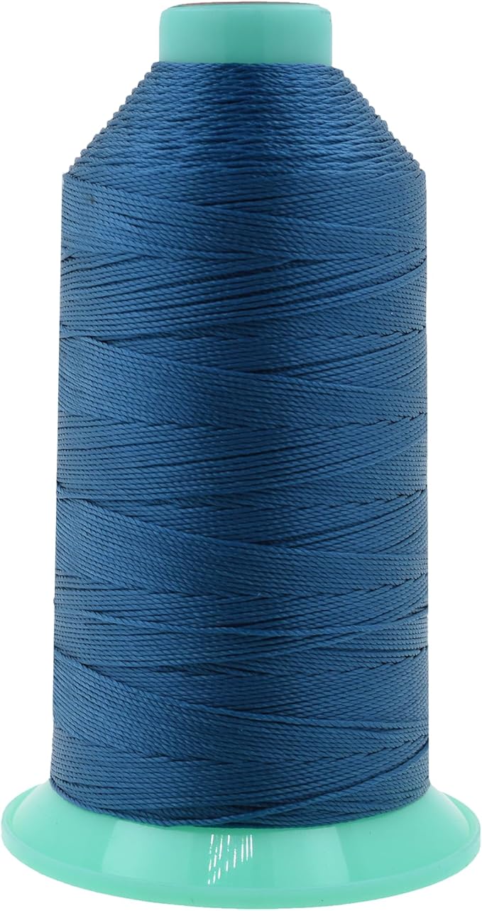 Mandala Crafts Size 277 840D T270 Bonded Nylon Thread - Airforce Blue 800 YDs Tex 270 Heavy Duty Sewing Threads for Leather, Jeans, Weaving, Outdoor Marine Upholstery