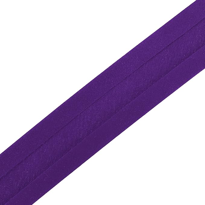 Mandala Crafts 1 Inch Single Fold Bias Tape for Sewing, Quilting, Piping, Hemming, Blanket & Quilt Binding – 40 Yards Purple Fabric Seam Binding Tape