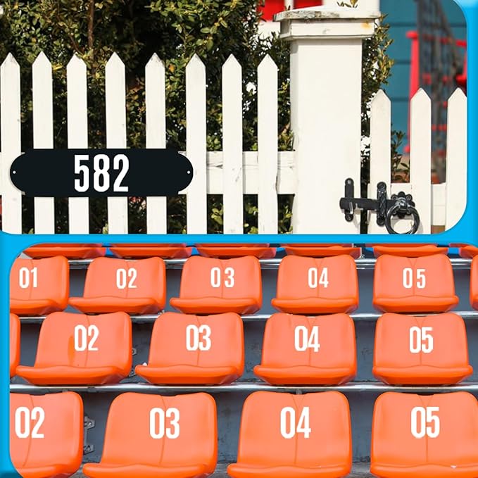 6 Sheets 4 Inch Mailbox Numbers Stickers Vinyl Decals,Self Adhesive Number Waterproof Large House Address Numbers for Outside Mailbox,Sign,Window,DIY Crafts Making,Door,Car,Home,Business(White)
