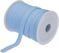 MECCANIXITY 1/2 Inch Double Fold Bias Tape Polyester Continuous Bulk Bias Tape for Sewing,Seaming Quilting Hemming Binding Crafts (Light Blue 55 Yards)