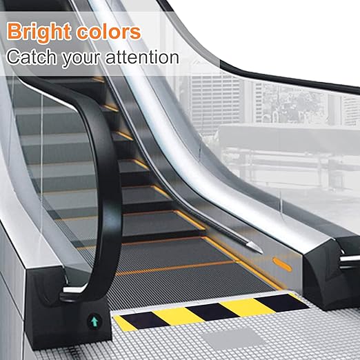 Black & Yellow Safety Warning Stripe Tape, 2 Inch x 108 FT, Warning Tape, Black & Yellow Caution Tape Floor Marking Tape, Black Yellow Tape for Marking Floor, Walls
