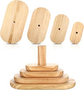 4 Pack Pottery Molds Plaster Molds Wood Pottery Tools with Handle for Ceramic Top Forms DIY Bowls Plate Dish Slump Press Art Making(Oval,12x6'' 10x5'' 8x4'' 6x3'' Thickness 1'')