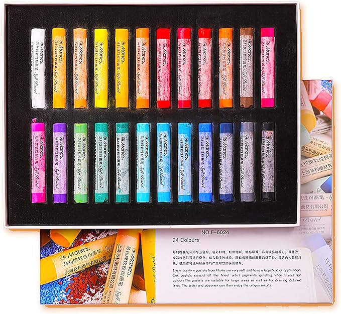 YYMIYU Soft Color Chalk Pastels for Professional Artist 24 Colour