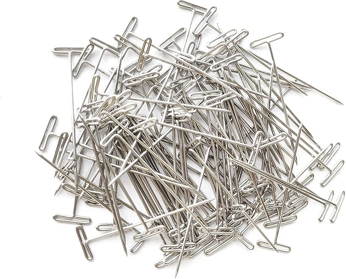 T-Pins, 50 Pack 2 Inch - T-Pins for Knitting, Wigs, Sewing & Office Wall