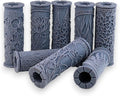 Ultimate Flower 8-Set Clay Texture Rollers (4") - Flower Set #02 - Embossing Pattern Rollers for Polymer & Ceramic Clay, Pottery & Crafts