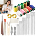 43pcs Big Eye Steel Sewing Kits Christmas White Elephant Gifts for Grandma Adults Teen Girls Beginner Traveler DIY Craft Enthusiasts, Threader and Stainless Steel Sewing Needles, Storage Pouch