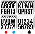 Seloom 13 Sheets Alphabet Stickers,4 Inch Large Vinyl Letter Number Stickers Self Adhesive,Waterproof Numbers Alphabet Letters Labels for DIY Crafts,Mailbox,Notebook,Door,Water Bottles,Car(Black)
