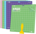 HTVRONT Cutting Mat, 5 Pack Cutting Mat 12x12(Standard, Light, Strong, FabricGrip) Compatible with Cricut Maker 3/Maker 4/Maker/Explore 3/4/Air 2/One, Variety Adhesive Sticky Cutting Mats Accessories