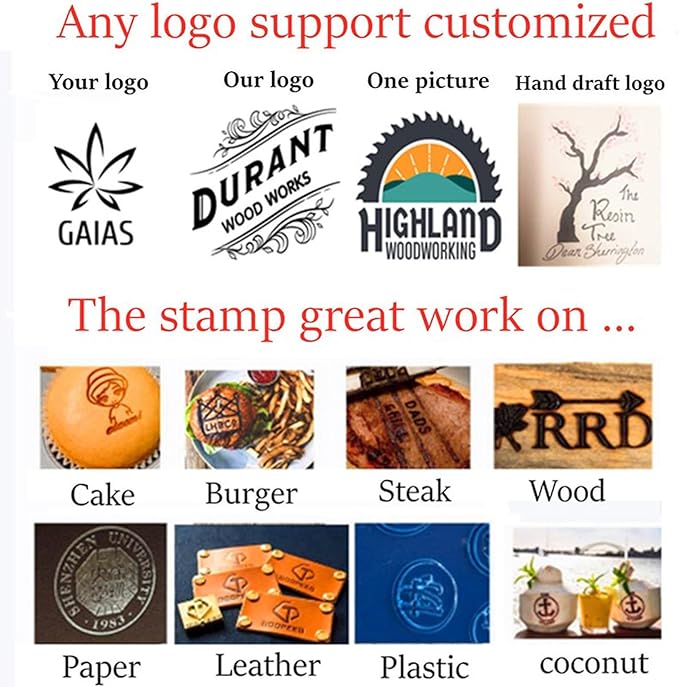 Custom Wood Branding Iron,Personalized Leather Stamp for Party Wedding Bread Making Wood