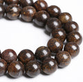 10MM 36PCS Natural Stone Bronzite Gemstone Spacer Loose Beads for Jewelry Making DIY Bracelet Necklace 1 Strand