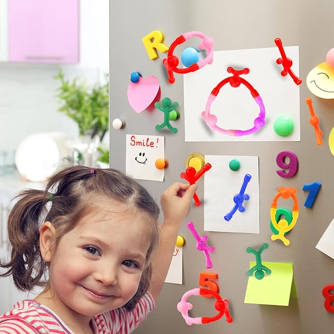 6Pcs Magnetic-People-Magnet-Men: Magnetic Travel Toys for Kids, Creative, Portable and Educational, Funny Magnets for Kids, Small Toys for Classroom Prizes, Easter Egg Stuffers, Office