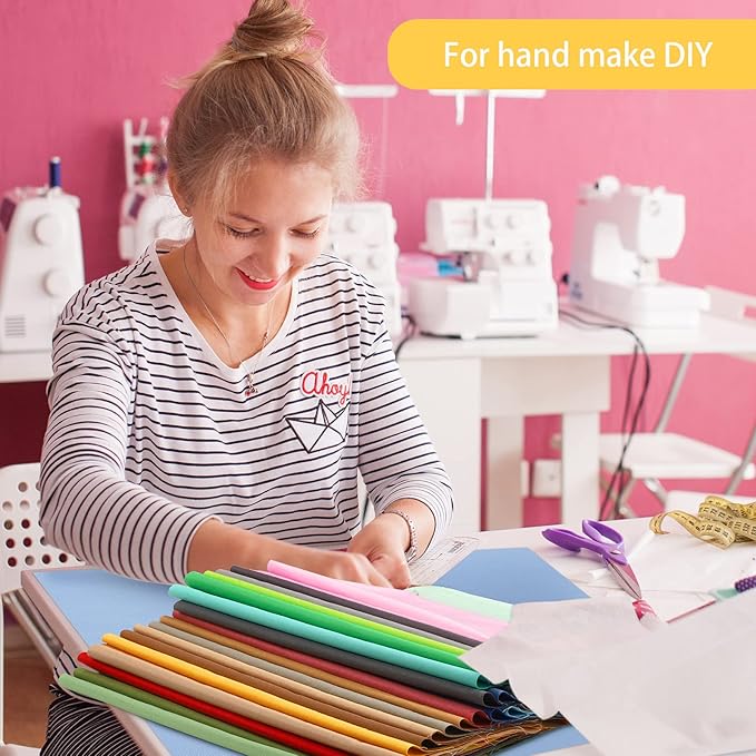 60 Solid Cotton Quilting Fabric Bundles - 8 x 8 Inch Precut Squares for DIY Crafts