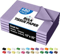 Party Solids Lavender Tissue Paper for Gift Bags - 15" X 20" Bulk Tissue Paper Lavender 480 Sheets - 10lb Newsprint for Packing, Birthday Gift Box Filler, Packing Supplies for Moving Supplies