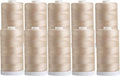 Connecting Threads 100% Cotton Thread Sets - 1200 Yard Spools (Set of 10 - Natural)