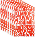 1.5 Inch Letter Stickers, 544 Pieces Alphabet Number Symbol Stickers for Scrapbooking, Sign, Water Bottle, Self-Adhesive Vinyl Letter Sticker Decals for Arts&Crafts - 8 Sheets,Red
