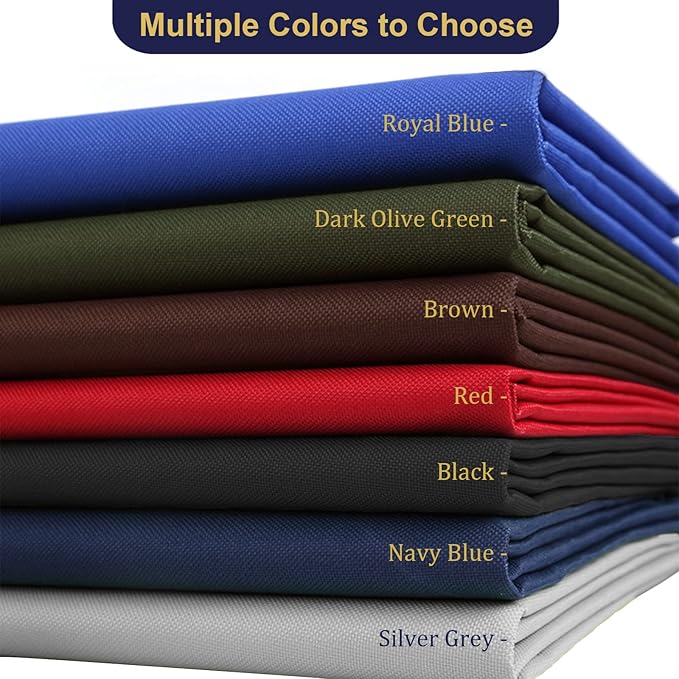 Waterproof Canvas Fabric by The Yard 600D Upholstery Cordura Fabric 58" Wide for Chairs Indoor Outdoor Water Resistant Canvas Polyester Material Sewing DIY Cloth, 3 Yards Navy Blue