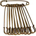 50 Pcs Safety Pins Heavy Duty Large Safety Pins (Brown)