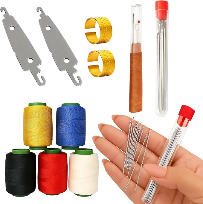 Steel Needles for Hand Sewing, 37Pcs Big Eye Steel Needle Kit with Stainless Steel Needles, Sewing Tool Set for Easy Threading, Portable Hand Sewing Kit for Crafting and Repairing