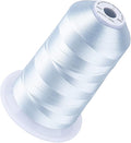 Simthread 5500Yds Embroidery Thread, 5000M High-Yardage 40WT 100% Polyester Thread – 170+ Vivid Colors, High-Speed Rated – Compatible with Brother, Singer, Janome & More - Light Blue S060