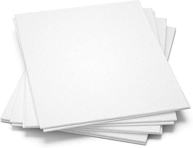 GOTIDEAL Canvases for Painting, 9x12 inch of 8, Professional Primed White Blank Flat Canvas Panels- 100% Cotton Artist Canvas Boards for Acrylics Painting, Oil Watercolor Tempera