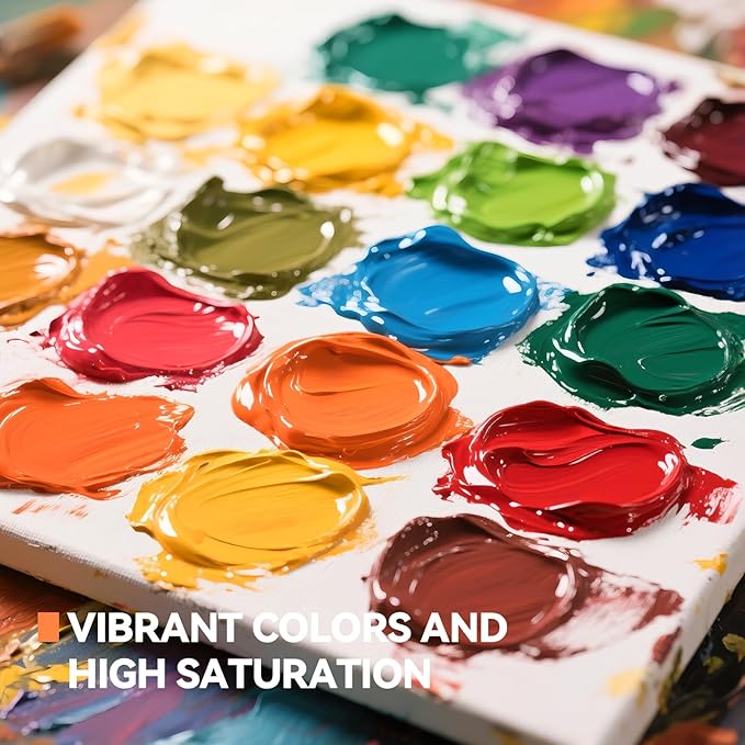 Paul Rubens Oil Paint, 18 Bright Oil Colors Art Supplies with High Saturation, 50ml Large Capacity Tubes, Faster Drying Time with Creamy Texture and Consistency for Artists, Students, Beginners
