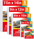 40 Pack Stretched Canvas Boards for Painting 8 of 4x4, 5X 7, 8x10, 9x12, 11x14 Art Blank Canvases, Gesso Primed 100% Cotton Canvas Panels for Acrylic Oil Watercolor Adults & Kids