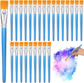 60 PCS 1 inch Flat Paint Brushes for Acrylic Painting - Watercolor Nylon Brushes, Bulk Paintbrushes with Comfortable Wooden Handle, Large Paint Brush for Painting, DIY Projects, Art Classes, Face Art