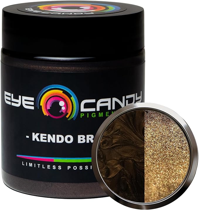 Eye Candy Pigments Premium Brown Mica Powder - Kendo Brown (25gr) - for Epoxy, Resin, Soap, Paint, Woodworking, Acrylic Pouring, Bath Bombs, Fishing Lures - DIY Arts and Crafts Additive