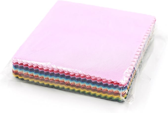 Threadsmith - 5 inch Charm Pack for Quilting - 100 Precut Cotton Fabric Squares (50 Colors)